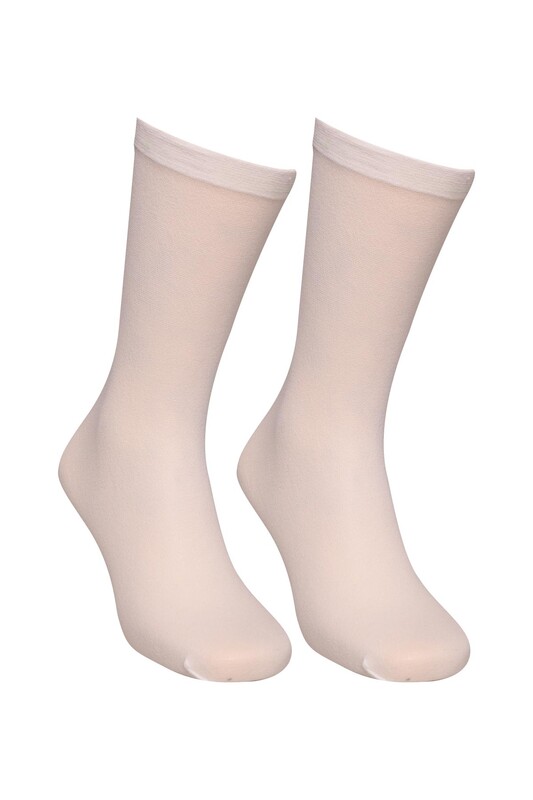 MÜJDE - Müjde Orta Kalın Dizaltı Çorap 40 den 016 | Beyaz