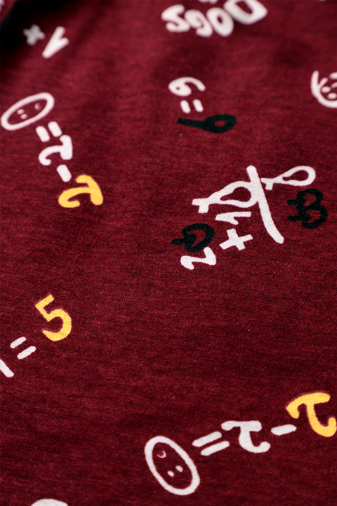 Baskılı Kadın Pijama Altı 5523 | Bordo