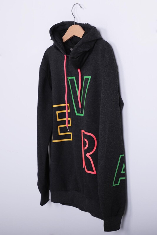 Harf Baskılı Kız Çocuk Sweatshirt | Füme - Thumbnail