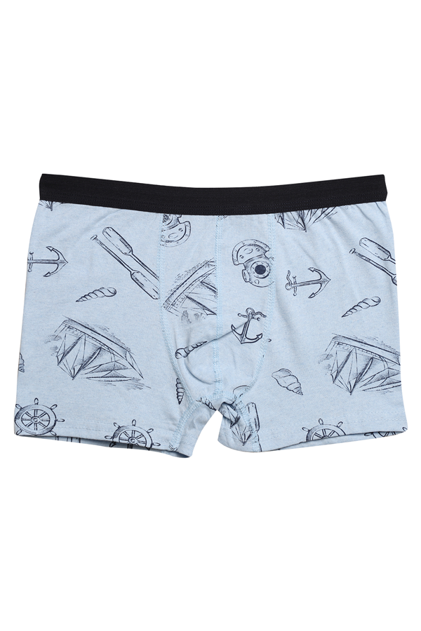 Likralı Empirme Çocuk Boxer 1638 | Mavi