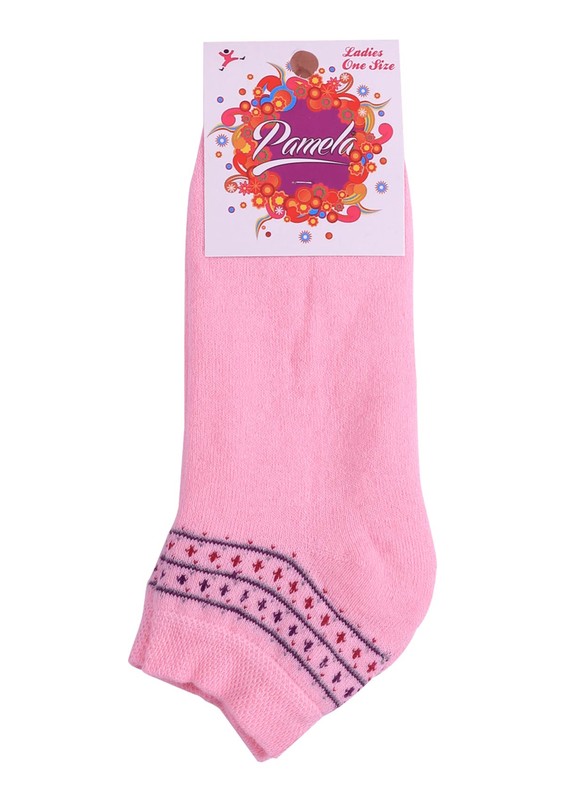 PAMELA - Bileği Desenli Çorap 620 | Pembe