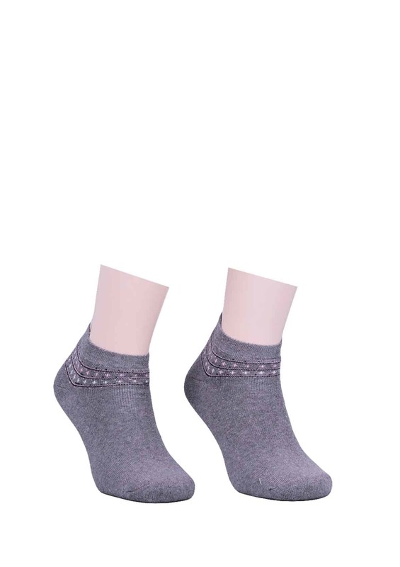 PAMELA - Bileği Desenli Çorap 620 | Gri