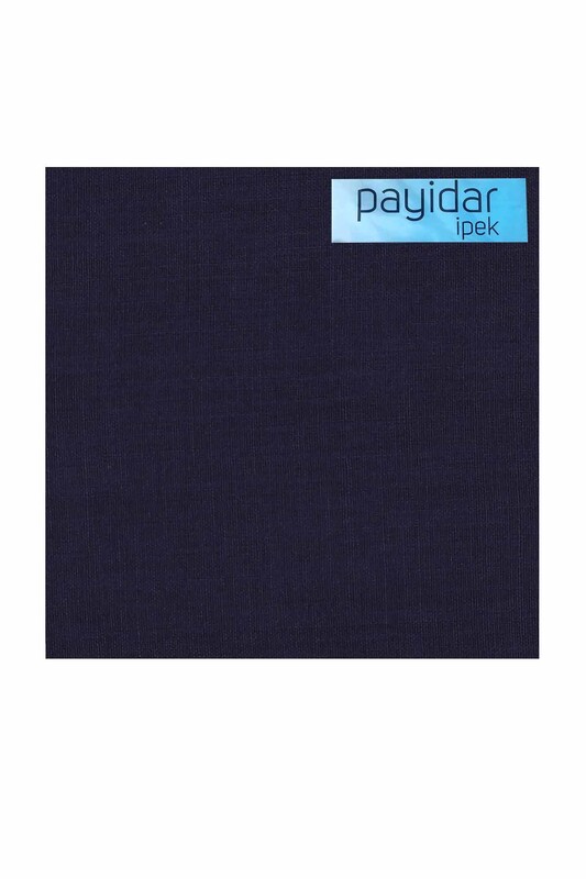 Бесшовный одноцветный платок Payidar İpek 100см/синий 455 - Thumbnail