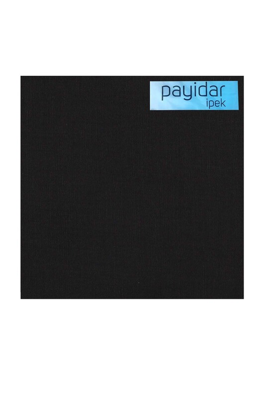 Бесшовный одноцветный платок Payidar İpek 100см/чёрный - Thumbnail
