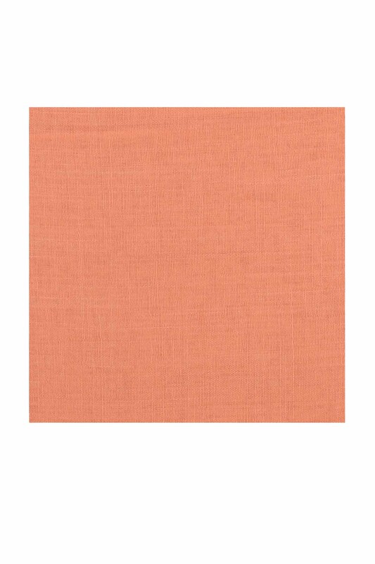 Бесшовный одноцветный платок Payidar İpek 100см/светло-оранжевый 415 - Thumbnail