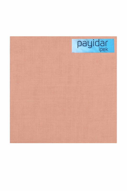 Бесшовный одноцветный платок Payidar İpek 100см/светло-оранжевый 423 - Thumbnail