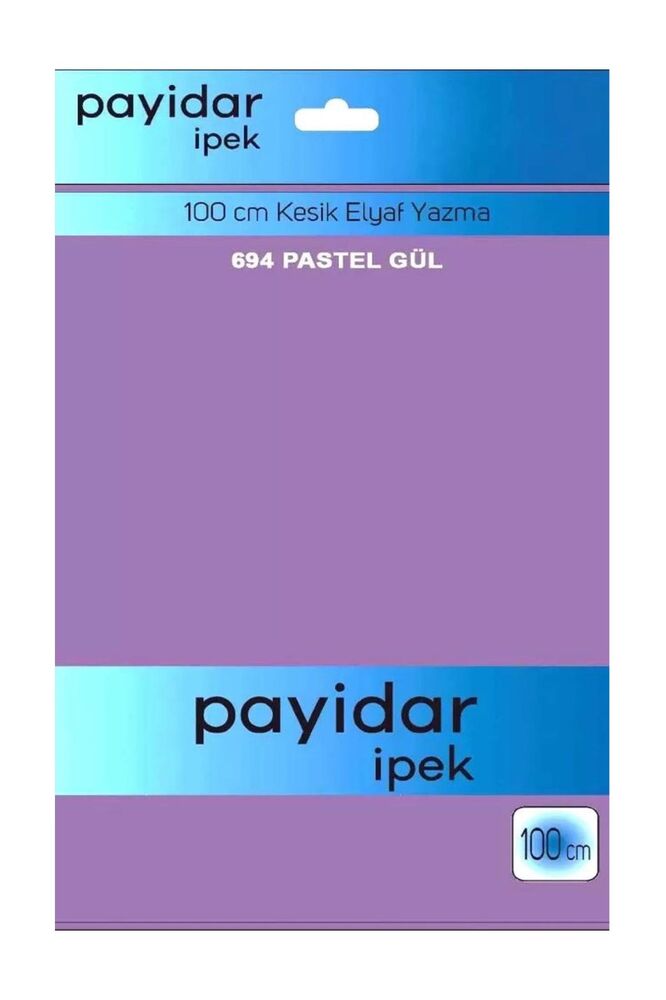 Payidar İpek Dikişsiz Düz Yazma 100 cm | Koyu Pastel Gül