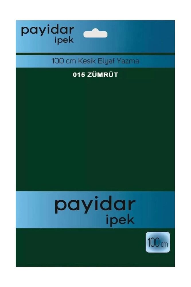 Бесшовный одноцветный платок Payidar İpek 100см/изумрудный 015