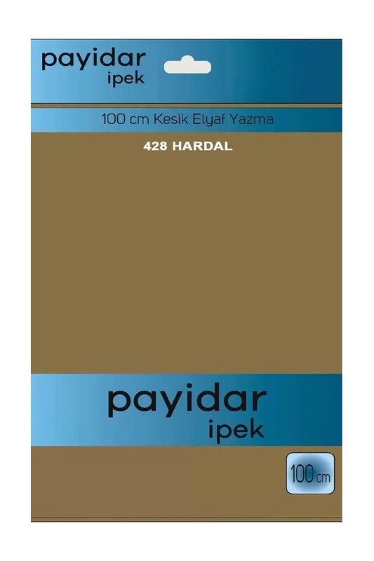 PAYİDAR İPEK - Бесшовный одноцветный платок Payidar İpek 100см/горчичный 428