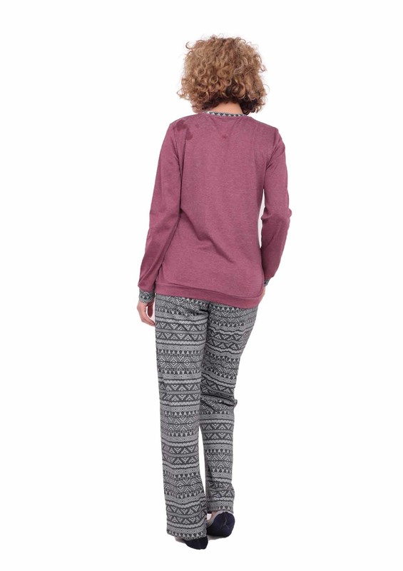 Комплект пижамы Pierre Cardin с принтом 7221/бордовый - Thumbnail