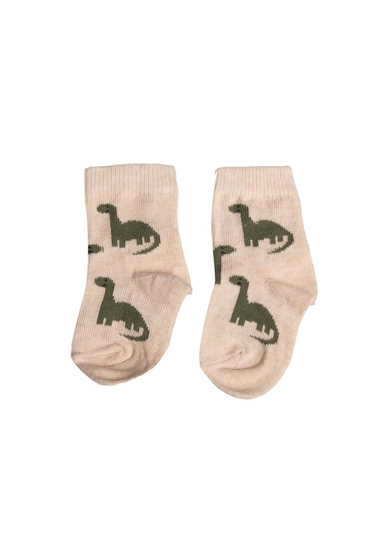 PLATİNUM BABY - Bebek Desenli Soket Çorap | Ten