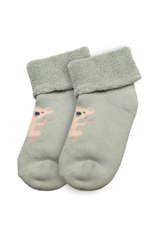 PLATİNUM BABY - Desenli Bebek Çorap 1315 | Yeşil