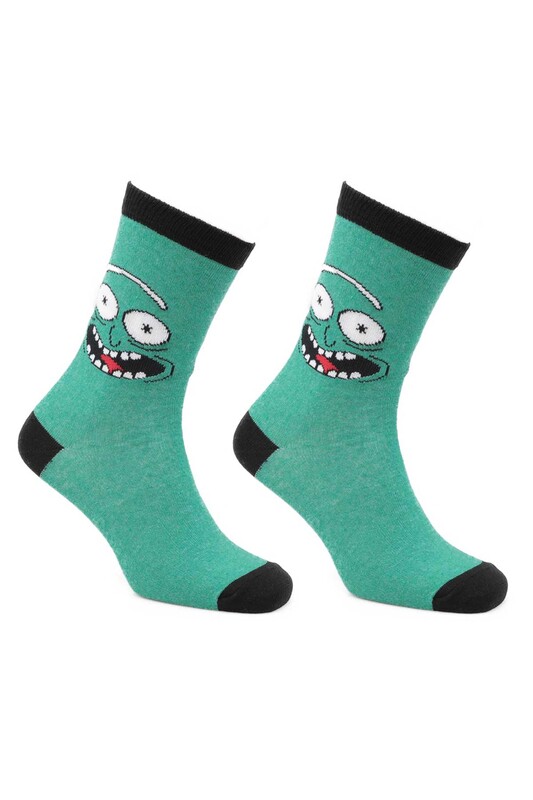 Pola - Desenli Kadın Soket Çorap 1234 | Yeşil