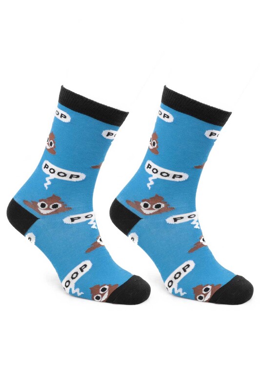Pola - Desenli Kadın Soket Çorap 1231 | Mavi