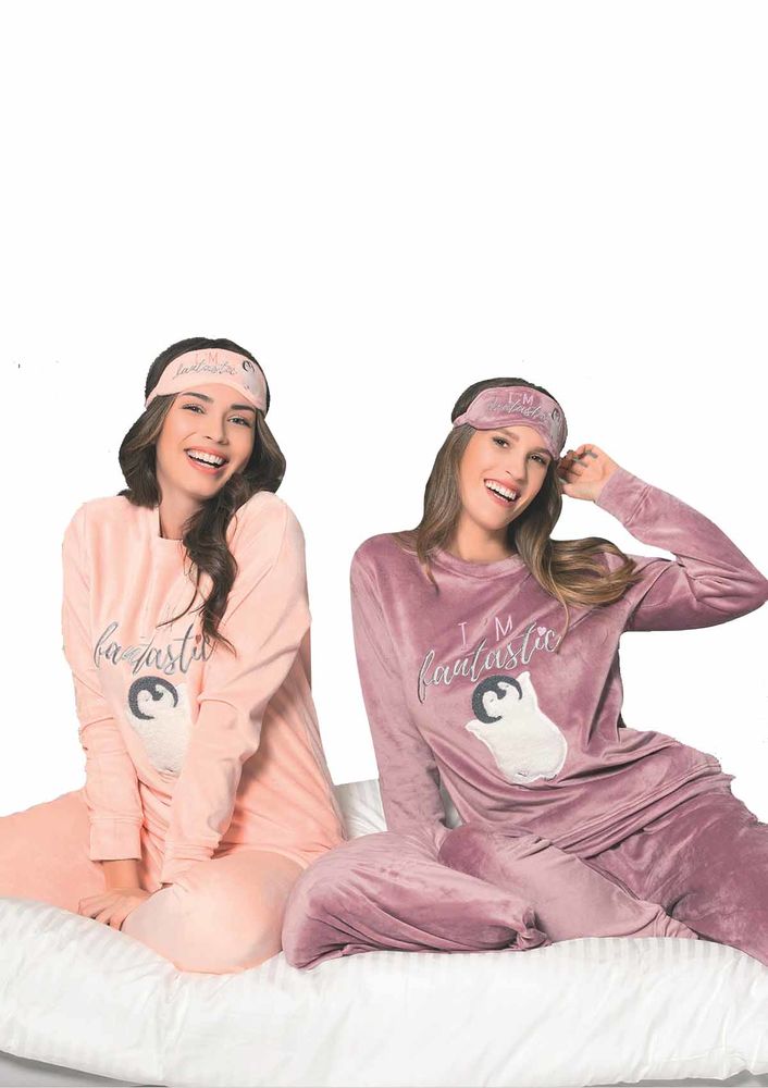 Комплект пижамы POLEREN с маской для сна 6117/лиловый 