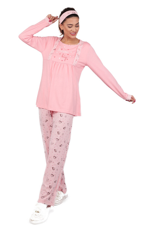 Комплект пижамы POLEREN для беременных 5952/розовый - Thumbnail