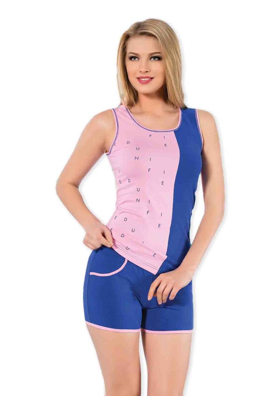 POLKAN - Женский комплект пижамы с шортами Polkan 7157 | розовый