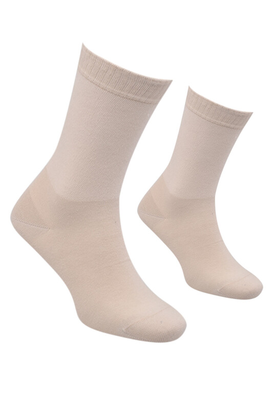 PRO - Diyabetik Dikişsiz Erkek Penye Çorap 16308 | Krem