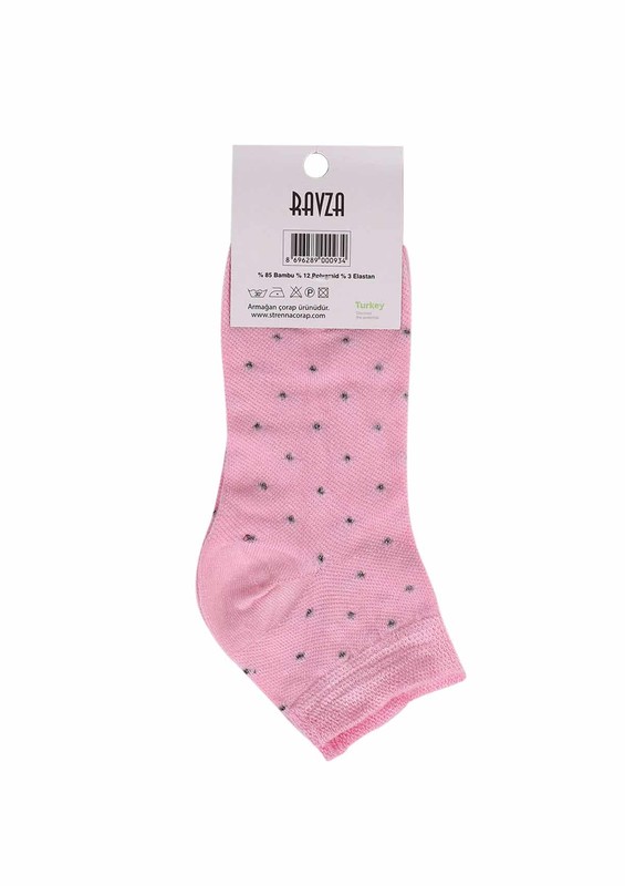 Бамбуковые носки RAVZA в горошек 301/розовый - Thumbnail