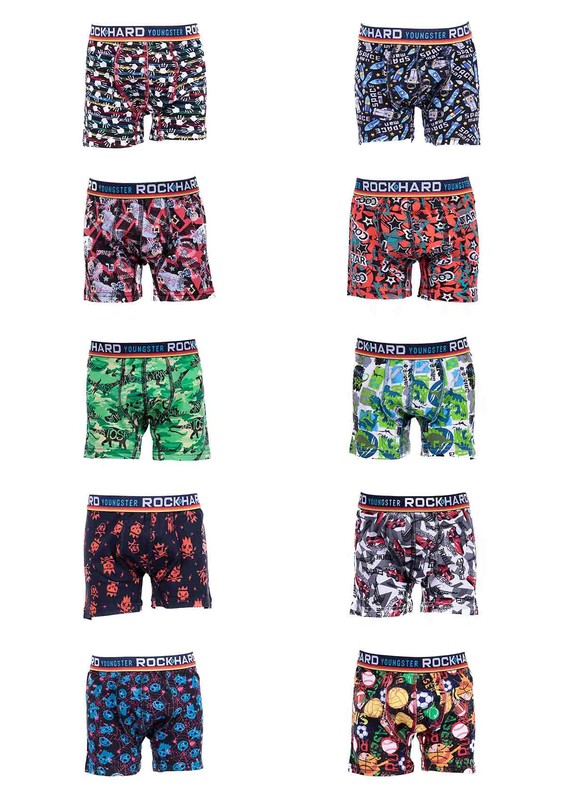 ROCK HARD - Rock Hard Desenli Erkek Çocuk Boxer 62024 | Standart