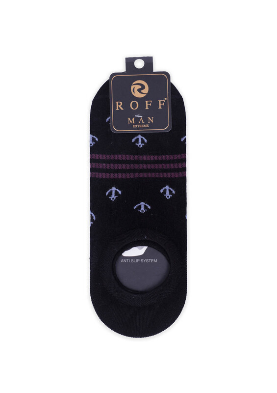 Носки-следки с принтом Roff |чёрный - Thumbnail