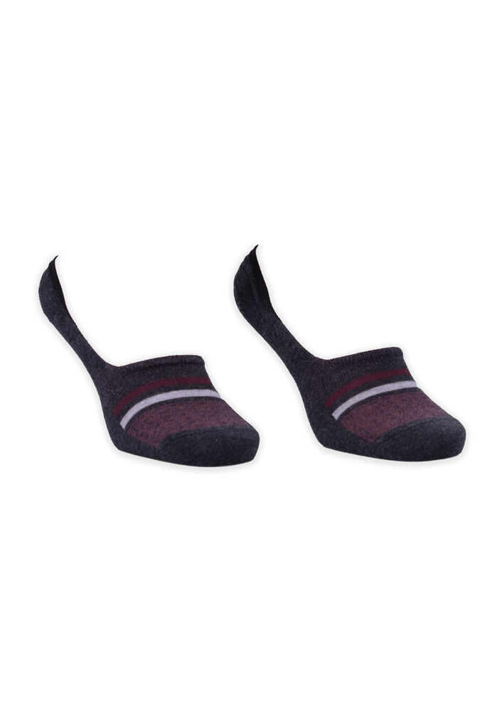 Носки-следки Roff |серо-бордовый