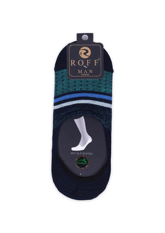Носки-следки Roff |сине-зелёный - Thumbnail