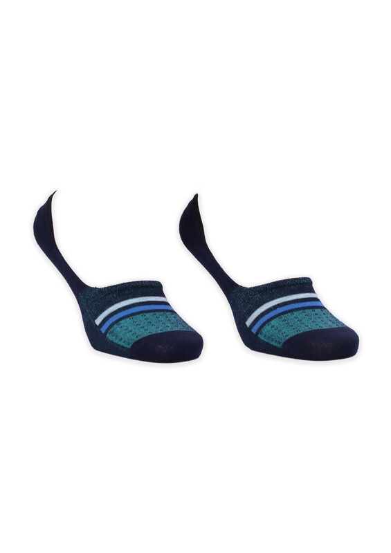 Носки-следки Roff |сине-зелёный - Thumbnail