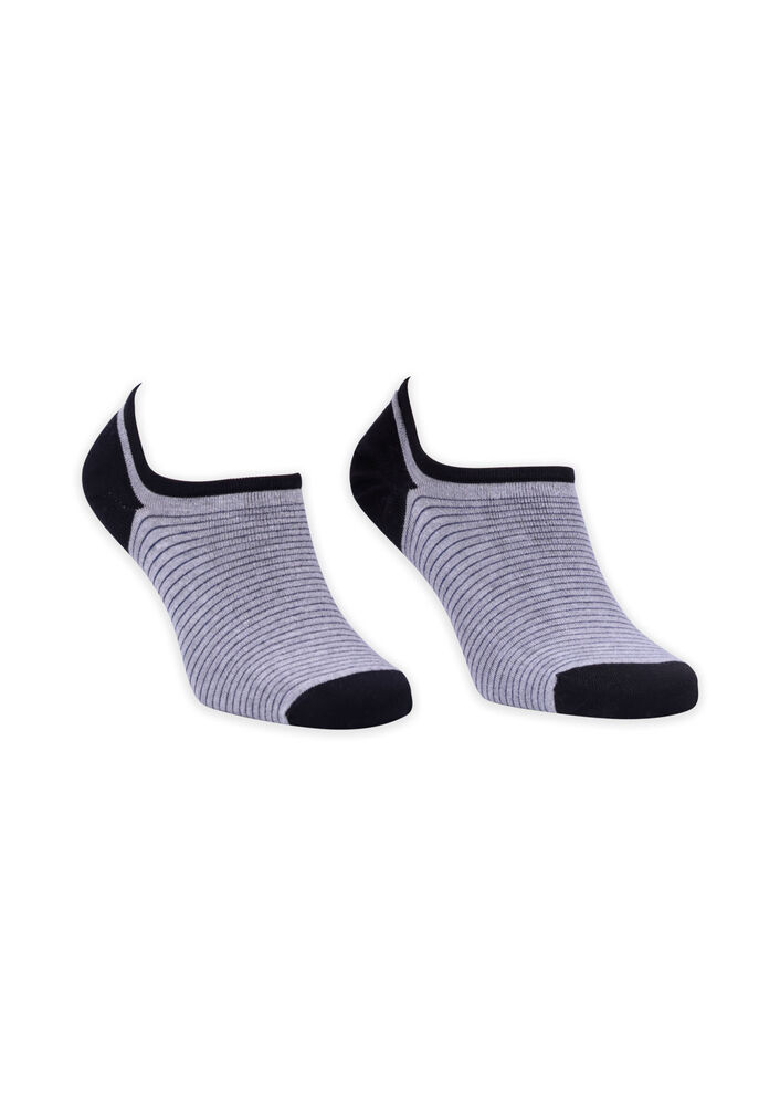 Bamboo Çizgili Erkek Babet Çorabı 002 | Siyah