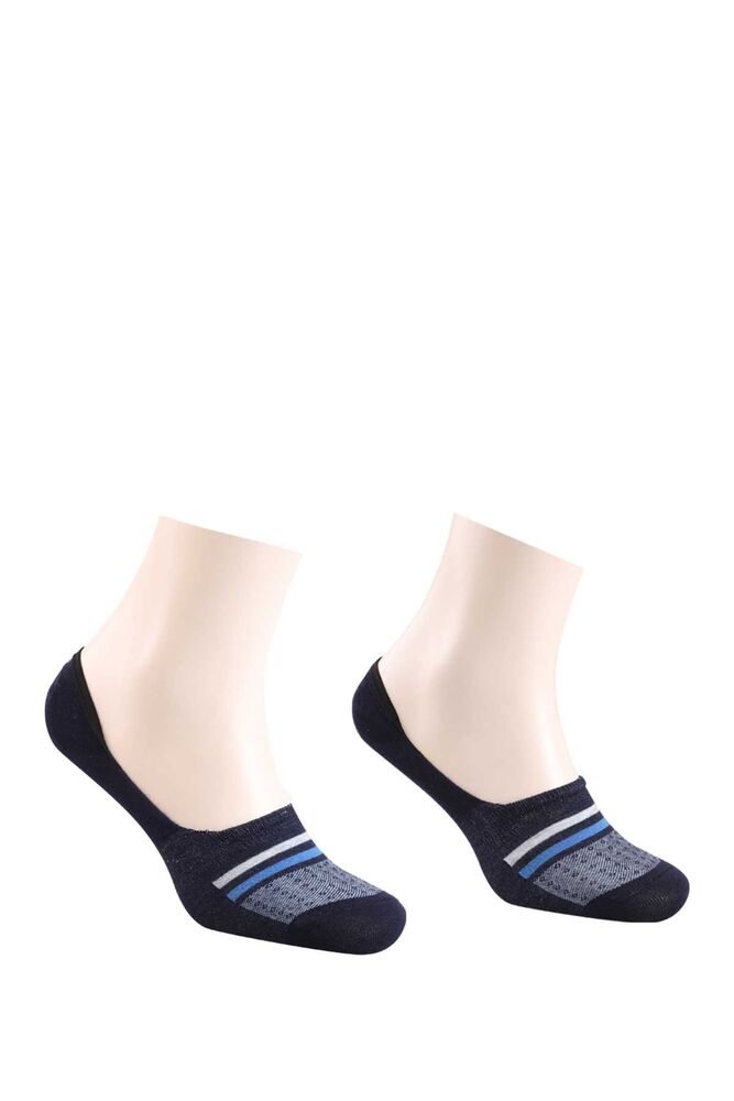 Носки-следки в полоску Roff |сине-серый