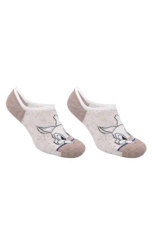 ROFF - Tavşan Desenli Kadın Havlu Babet Çorap | Kahve