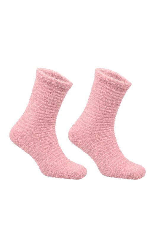 SARA DONNA - Kadın Termal Havlu Soket Çorap | Pudra