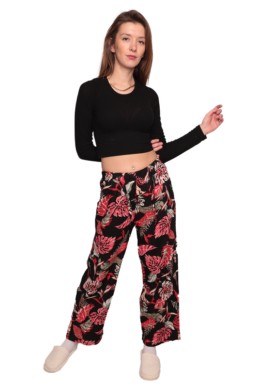 Sellim - Kadın Desenli Cepli Pantolon 4403 | Renk1