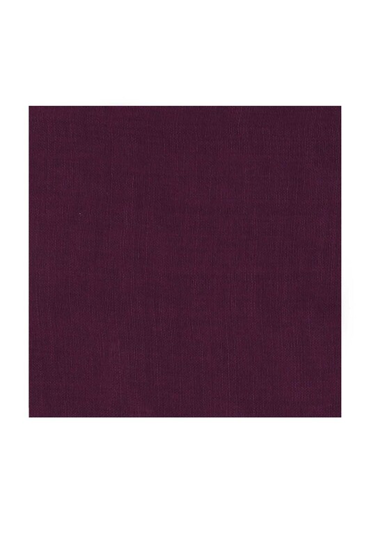 SEVİNÇ - Бесшовный одноцветный платок Sevinç 100 см/сливовый 