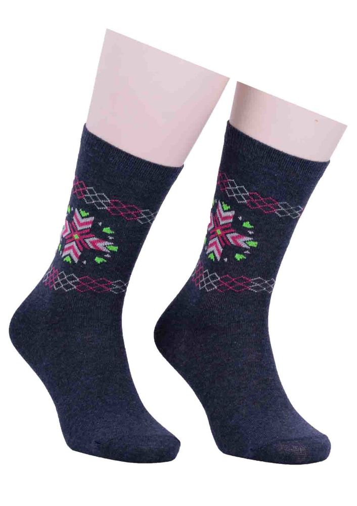  Носки SIMISSO с рисунком 580/-индиго 