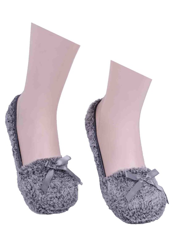 Махровые носки SIMISSO с бантиком 041/копчёный - Thumbnail
