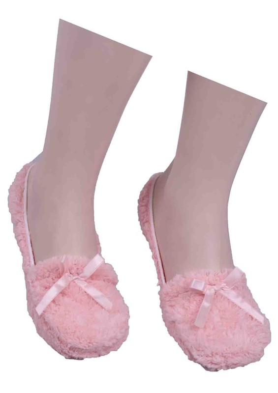 Махровые носки SIMISSO с бантиком 041/лососевый - Thumbnail