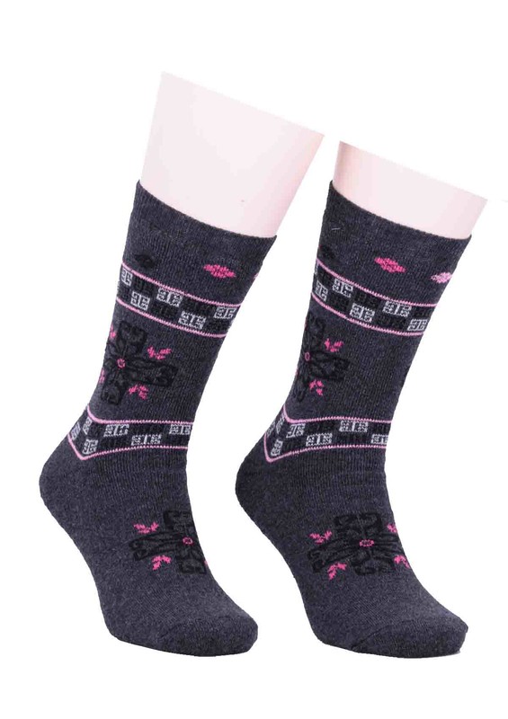 Махровые носки SIMISSO с рисунком 213/копчёный - Thumbnail