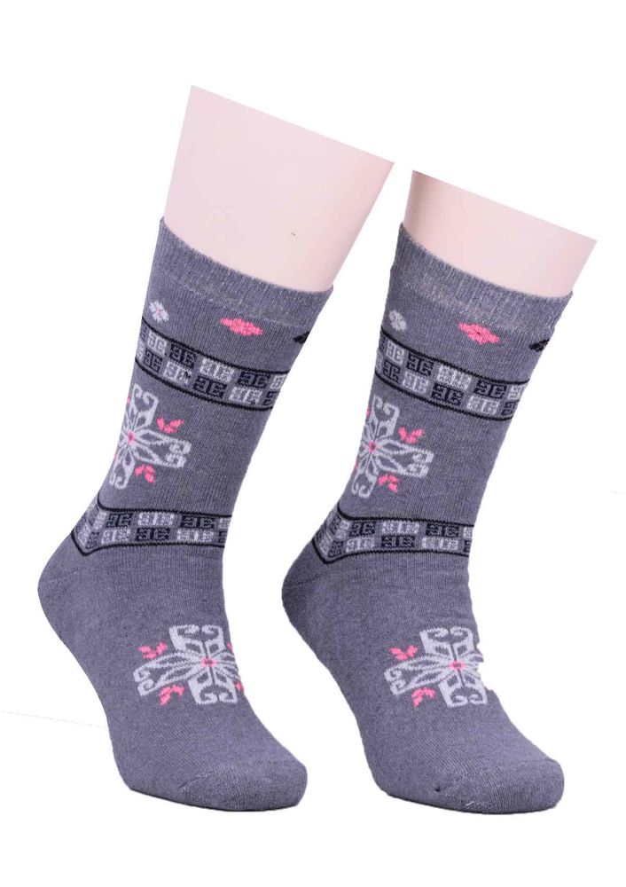 Махровые носки SIMISSO с рисунком 213/серый 