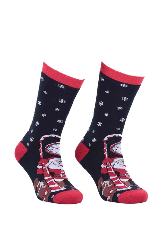 Махровые новогодние носки ( в коробке 3 пары)/модель 2 - Thumbnail