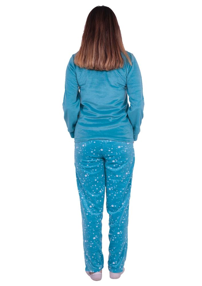 Комплект пижамы SIMISSO из флиса с рисунком звезд 2214/ петроль