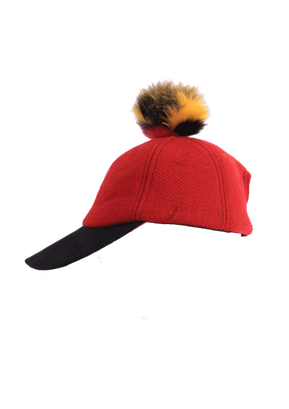 SİMİSSO - Simisso Ponponlu Şapka Renk Seçenekleri İle 1001 | Kırmızı