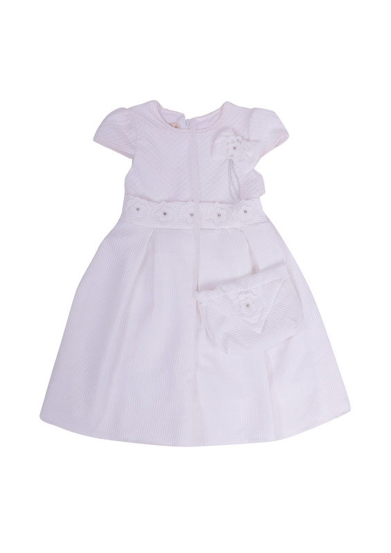 SİMİSSO - Simisso Çantalı Elbise 324 | Beyaz