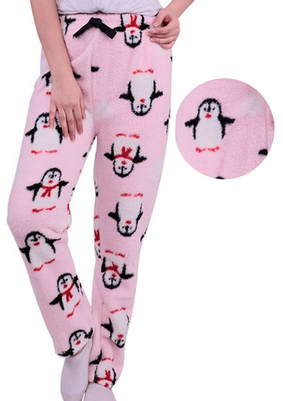 Низ пижамы SIMISSO Welsoft с рисунком пингвина 879 |розовый - Thumbnail