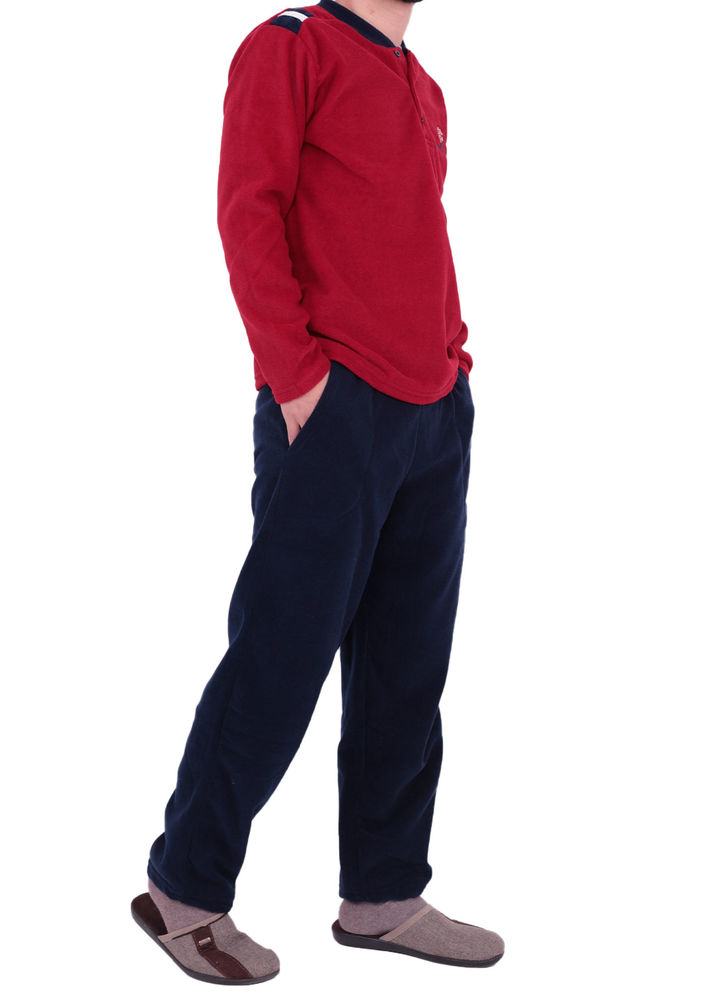 Пижамный комплект SIMISSO из флиса 03/бордовый 