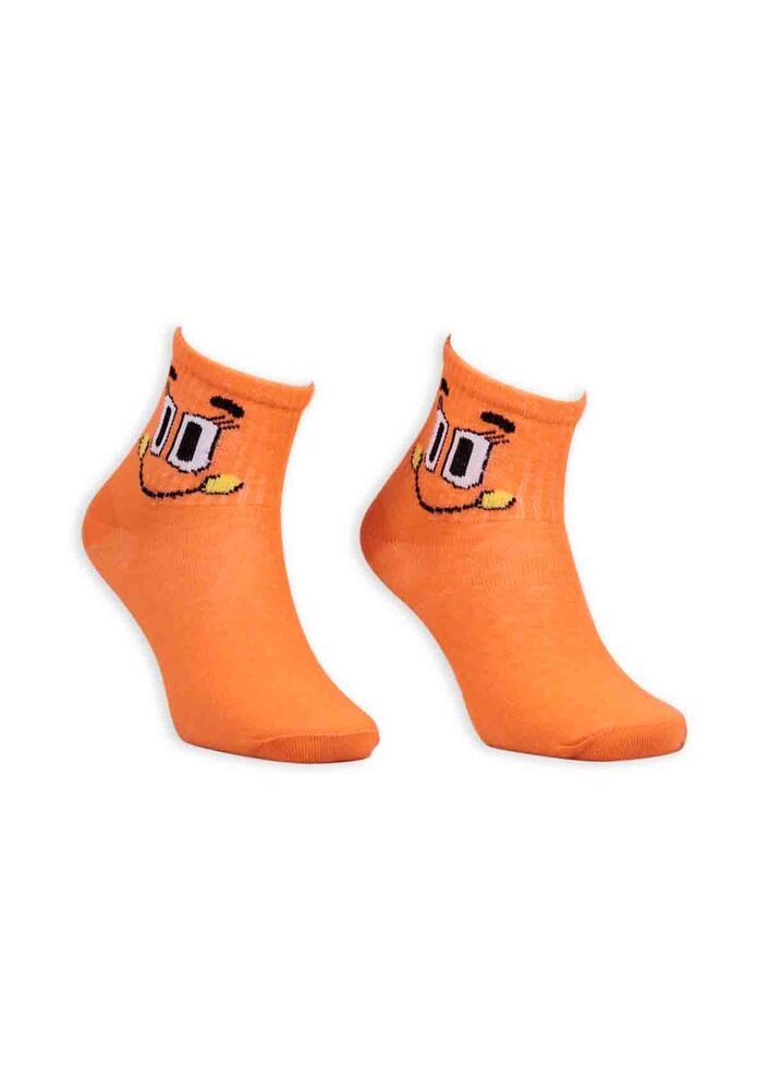 Женские носки до щиколотки с персонажем из мультфильма /оранжевый