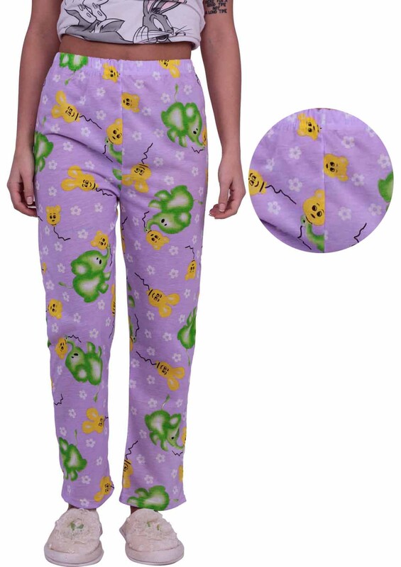 Низ пижамы с принтом слона/лиловый - Thumbnail