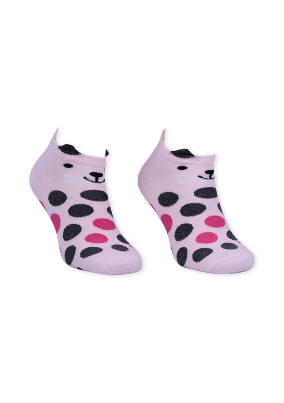 SİMİSSO - Женские носки с логотипом животных | светло -розовый