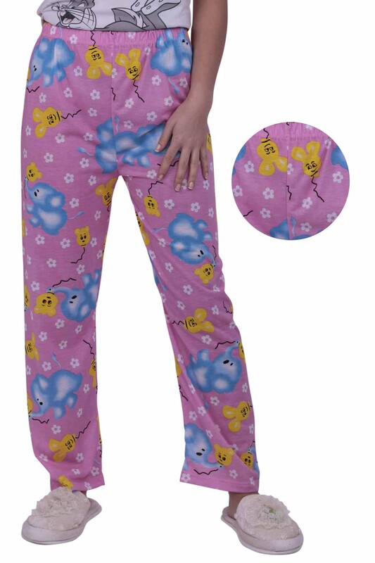 Низ пижамы с принтом слона/розовый - Thumbnail