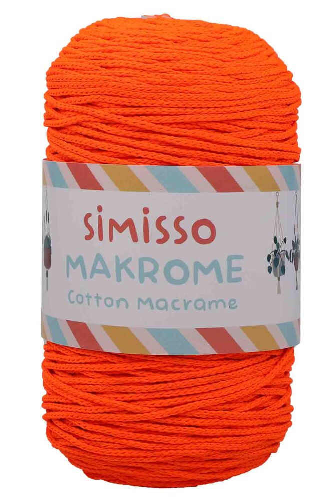Хлопковый шнур SIMISSO для макраме 250 м.,2мм/оранжевый